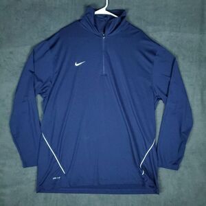 Nike 1/4 Zip Team Warm Up Jacket Men's Size XL Navy Blue 359749-420